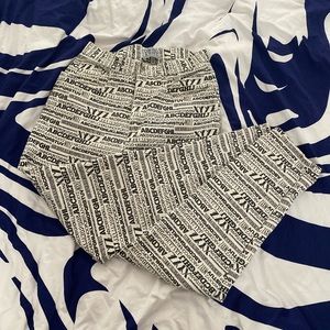 Vintage Alphabet Print Funky Pants